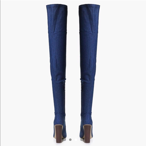 Fashion Nova | Shoes | Denim Thigh High 